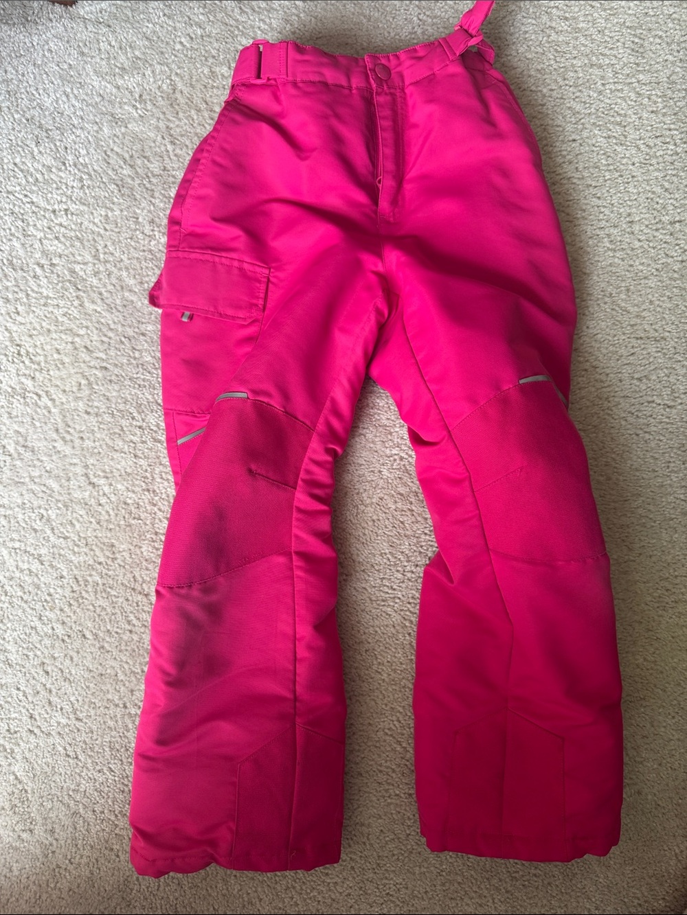 Swiss Tech Kids Hot Pink Snow Pants with Cargo Pocket